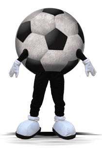 mascote de vestir futebol
